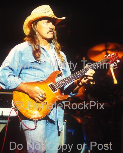 Photos of Guitar Player Dickey Betts of The Allman Brothers Playing in Concert by Marty Temme
