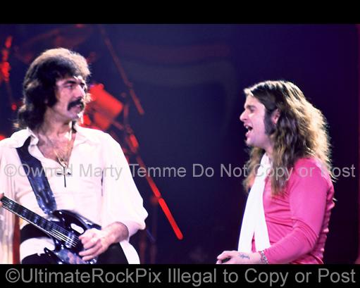 Photos of Tony Iommi and Ozzy Osbourne of Black Sabbath in Concert in 1978 by Marty Temme