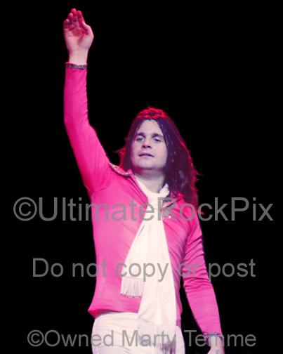 Photos of Ozzy Osbourne of Black Sabbath Singing Onstage in 1978 by Marty Temme