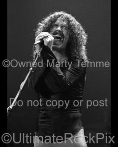 Photos of Brad Delp of the Band Boston Onstage in 1979 by Marty Temme