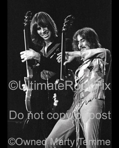 Photos of Tom Scholz and Barry Goudreau of Boston Performing Together in Concert in 1979