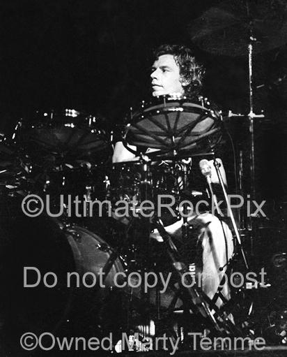 Photos of Drummer Bill Bruford of Yes and King Crimson in Concert in 1980 by Marty Temme