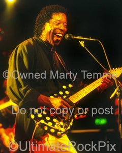 Photos of Guitarist Buddy Guy Playing a Fender Stratocaster in Concert by Marty Temme