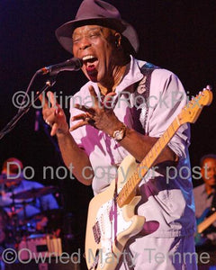Photos of Blues Guitarist Buddy Guy Playing a Fender Stratocaster in Concert by Marty Temme