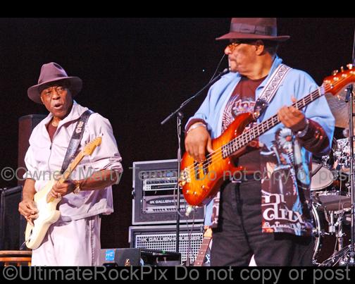 Photos of Buddy Guy and Billy Cox of Jimi Hendrix Performing Together in Concert by Marty Temme