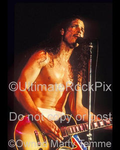 Photos of Singer Chris Cornell of Soundgarden in Concert in 1992 by Marty Temme
