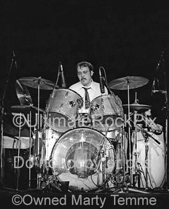 Black and White Photos of Drummer Bun E. Carlos in Concert in 1979 by Marty Temme