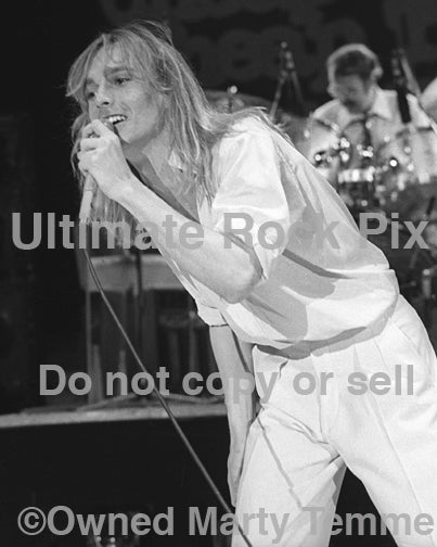 Black and white photos of Robin Zander of Cheap Trick Onstage in 1979 by Marty Temme