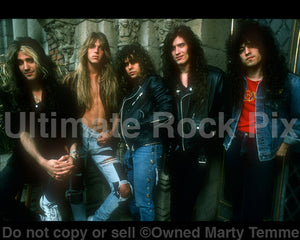 Photo of the band Cold Sweat during a photo shoot in 1990 by Marty Temme