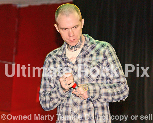 Photo of singer Jacob Bannon of Converge onstage in 2008 by Marty Temme