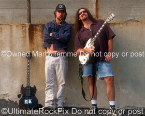 Photo of Pepper Keenan and Woody Weatherman of Corrosion of Conformity during a photo shoot in 1997 by Marty Temme