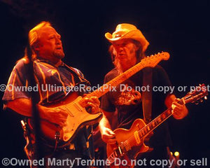 Photos of Stephen Stills and Neil Young of CSNY in Concert by Marty Temme