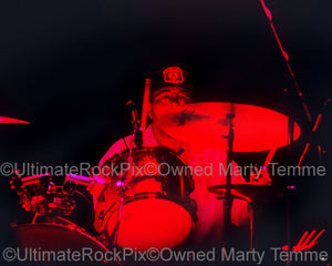 Photo of drummer Bun E. Carlos of Cheap Trick in concert in 1997 by Marty Temme