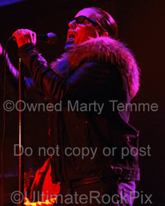 Photo of Ian Astbury of The Cult in concert in 2012 by Marty Temme