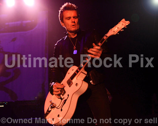 Photo of guitarist Billy Duffy of The Cult in concert in 2012 by Marty Temme