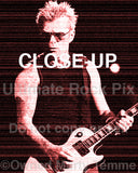 Art Print of Billy Duffy of The Cult playing his Gibson Les Paul - cultbillyred