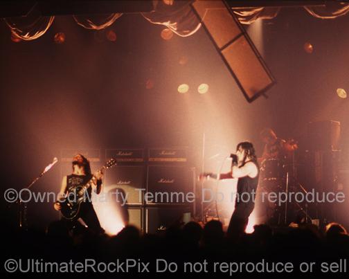 Photo of Glenn Danzig and John Christ of Danzig in Concert in 1989 by Marty Temme