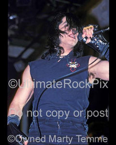 Photo of Glenn Danzig of Danzig in Concert in 1989 in Reseda, California by Marty Temme