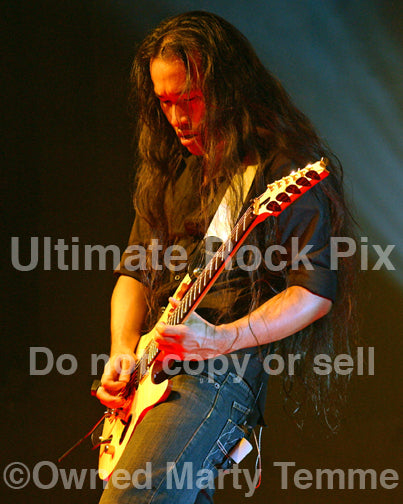 Photo of Herman Li of DragonForce in concert in 2009 by Marty Temme