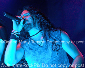 Photo of singer ZP Theart of DragonForce in concert in 2009 by Marty Temme