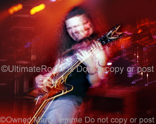 Art Print of Diamond Darrell Abbott of Pantera in concert in 1994 by Marty Temme