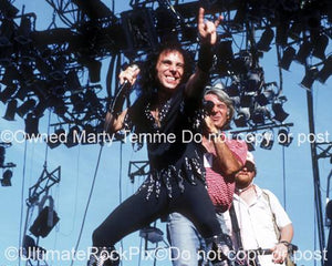 Photos of Ronnie James Dio of Dio Performing in Concert in 1986 by Marty Temme