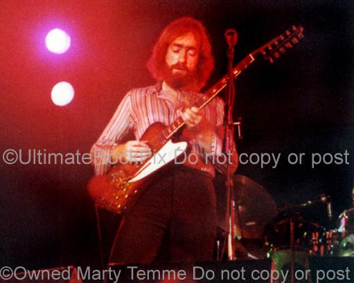 Photos of Guitar Player Dave Mason Playing a Gibson Firebird in 1974 by Marty Temme
