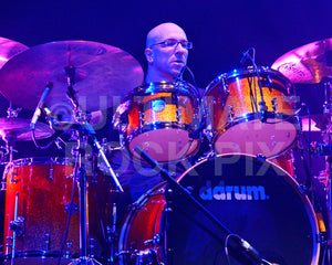 Photo of drummer Ty Dennis in concert in 2009 by Marty Temme