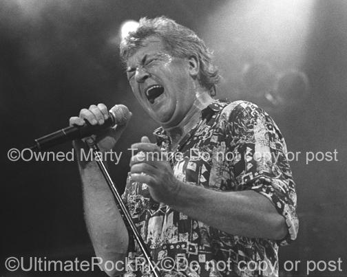 Black and White Photos of Singer Ian Gillan of Deep Purple by Marty Temme
