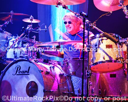 Photos of Drummer Ian Paice of Deep Purple in Concert in 2007 by Marty Temme