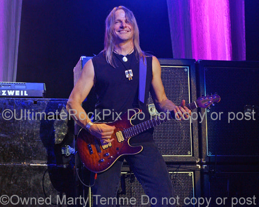 Photo of guitarist Steve Morse of Deep Purple in concert in 2007 by Marty Temme