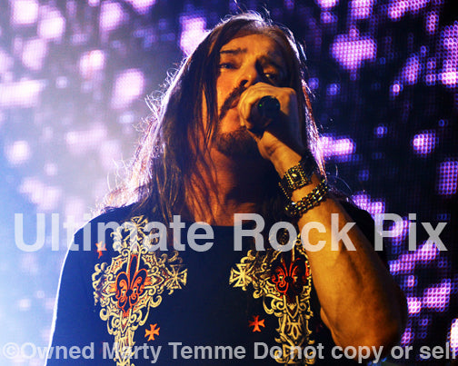 Photo of James LaBrie of Dream Theater in concert in 2014 by Marty Temme