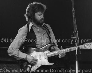 Photos of Eric Clapton Playing a Stratocaster in 1979 by Marty Temme