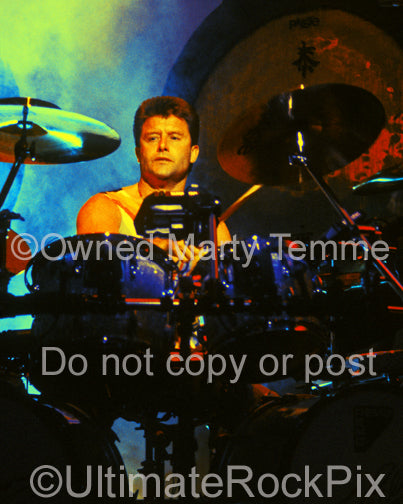 Art Print of Carl Palmer of Emerson, Lake & Palmer in concert in 1992 by Marty Temme