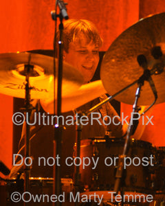 Photo of drummer Keith Carlock of Steely Dan in concert by Marty Temme