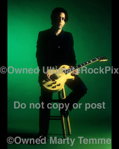 Photo of Troy Van Leeuwen of Failure during a photo shoot in 1996 by Marty Temme