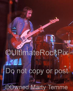 Photos of Bass Player John McVie in Concert in 1973 by Marty Temme