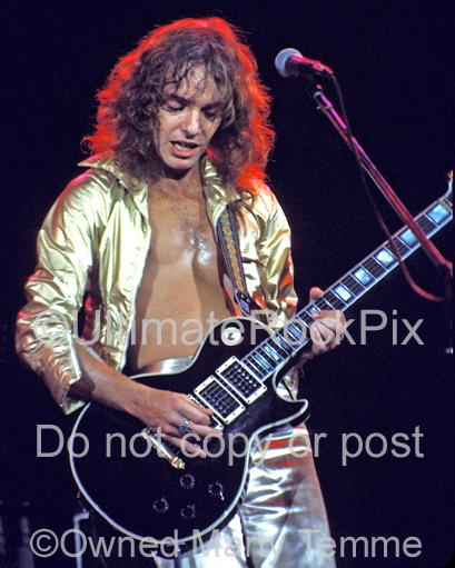 Photos of Guitar Player Peter Frampton in Concert in 1976 by Marty Temme