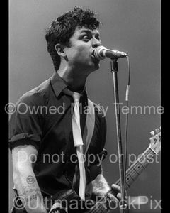 Photos of Singer-Guitar Player Billie Joe Armstrong of Green Day in Concert by Marty Temme