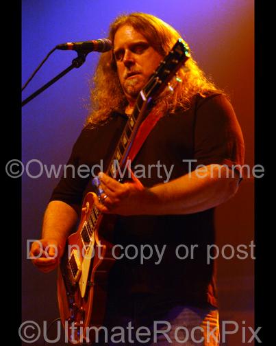 Art Print of Warren Haynes of Gov't Mule playing a Gibson Les Paul in concert in 2008 by Marty Temme