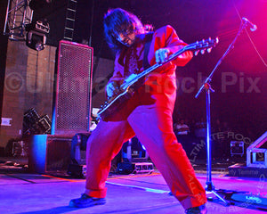 Photo of Ron "Bumblefoot" Thal of Guns N' Roses playing a Gibson Les Paul onstage by Marty Temme