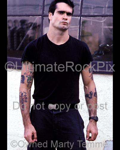 Photos of Singer and Author Henry Rollins of Black Flag and Rollins Band During a Photo Shoot in 1990 in by Marty Temme