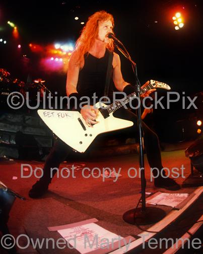 Photos of James Hetfield of Metallica in Concert in 1989 in California by Marty Temme