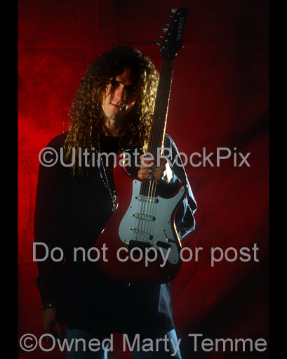 Photo of guitar player Gary Hoey during a photo shoot in 1993 by Marty Temme