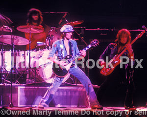 Photo of Steve Marriott and Greg Ridley of Humble Pie in concert in 1975 by Marty TemmePhoto of Steve Marriott and Greg Ridley of Humble Pie in concert in 1975 by Marty Temme