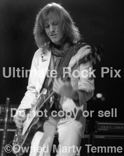 Photo of Clem Clempson of Humble Pie in concert in 1973 by Marty Temme
