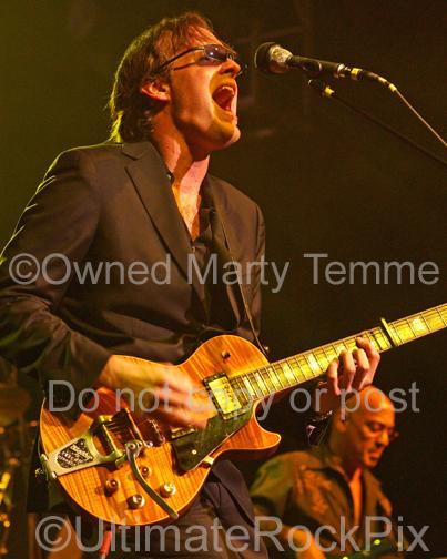 Photos of Guitar Player Joe Bonamassa Playing a Gibson Les Paul with a Bigsby Tremolo by Marty Temme