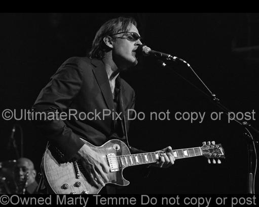 Black and White Photos of Joe Bonamassa Playing a Les Paul by Marty Temme