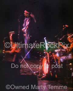 Photo of Jimi Hendrix, Mitch Mitchell and Noel Redding live in concert in 1969 by Marty Temme