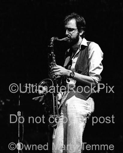 Photos of Saxophone Player Michael Brecker Performing with Joni Mitchell in 1979 by Photographer Marty Temme